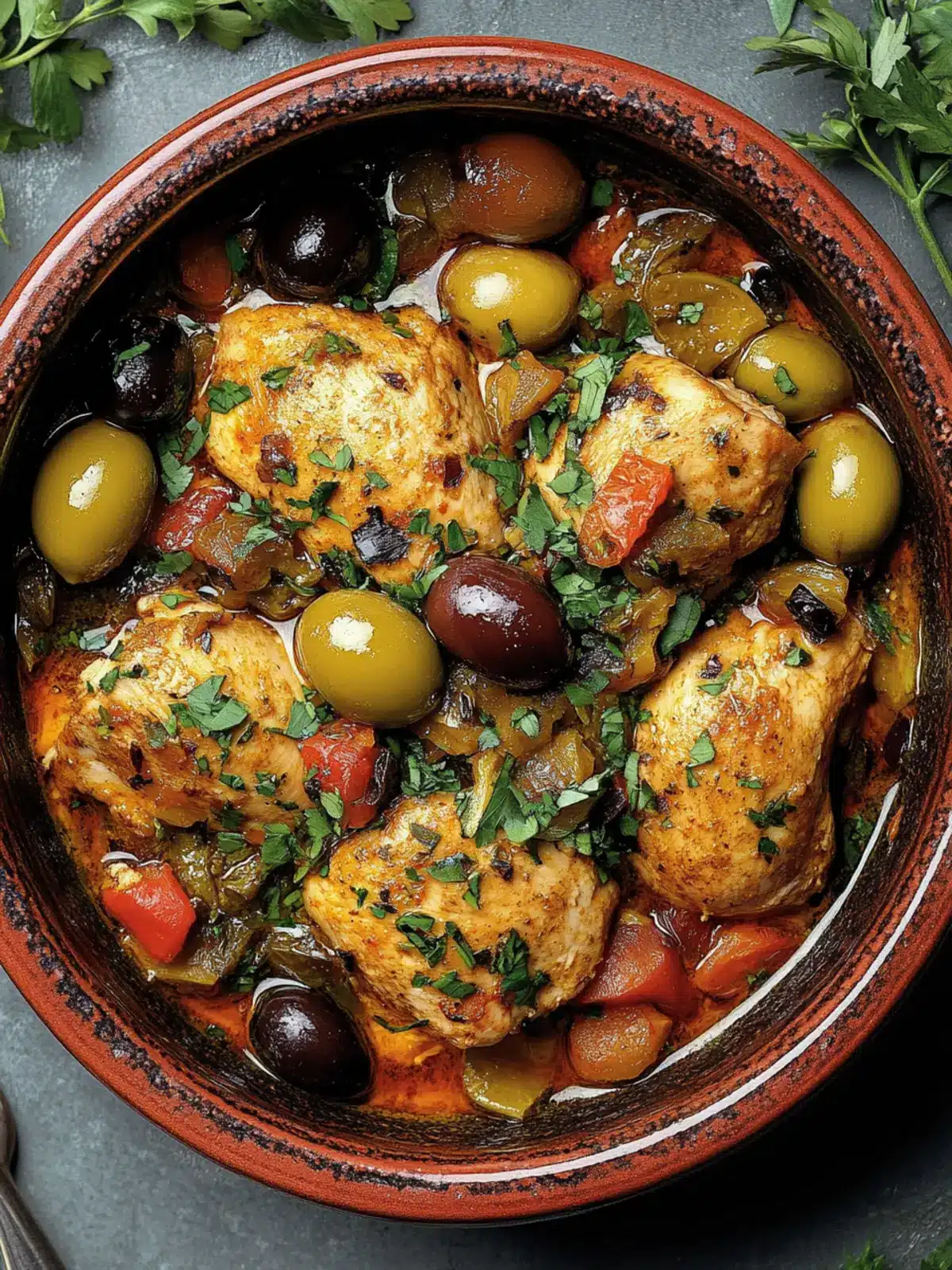 Savory Chicken Tagine with Olives for a Cozy Dinner Night 4 Chicken Tagine with Olives