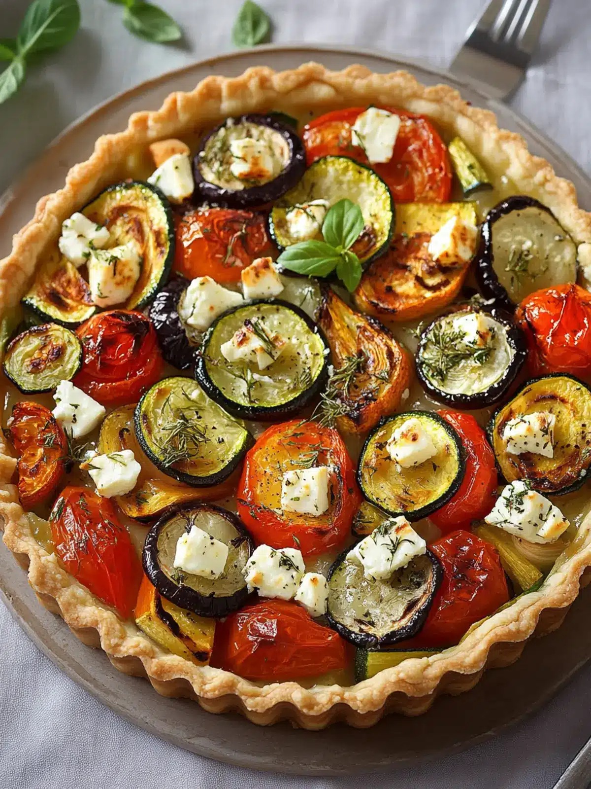 Delicious Roasted Veggie & Feta Tart You'll Love to Share 2 Roasted Veggie & Feta Tart
