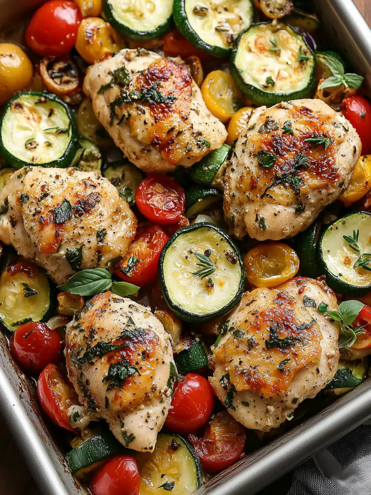 Sheet Pan Mediterranean Chicken & Zucchini: Dinner Made Easy 4 Sheet Pan Mediterranean Chicken & Zucchini