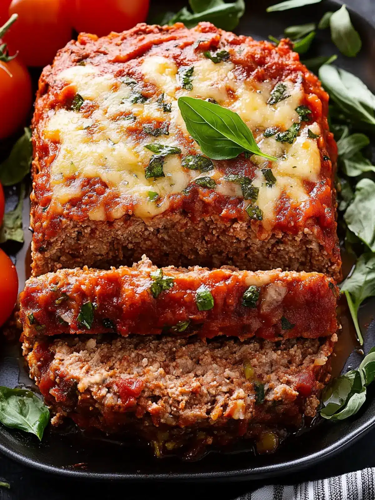 Savory Italian Meatloaf with Cheesy Tomato Bliss 3 Italian Meatloaf