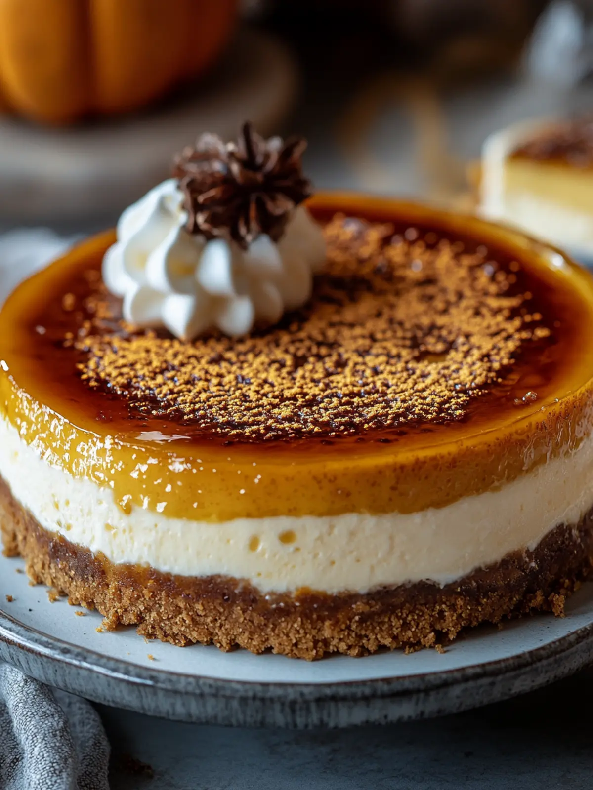 Crème Brûlée Pumpkin Cheesecake: Fall's Irresistible Delight 4 Crème Brûlée Pumpkin Cheesecake