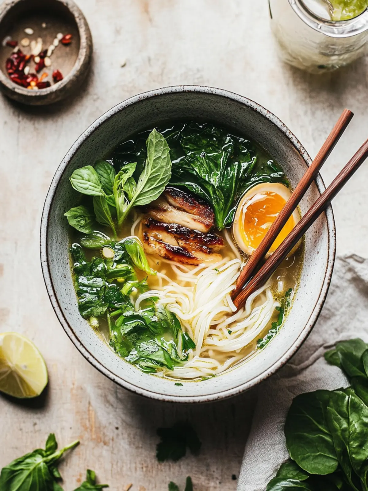 Revitalize Your Meal: Lemongrass Soup with Noodles and Greens 3 Lemongrass soup with noodles and greens