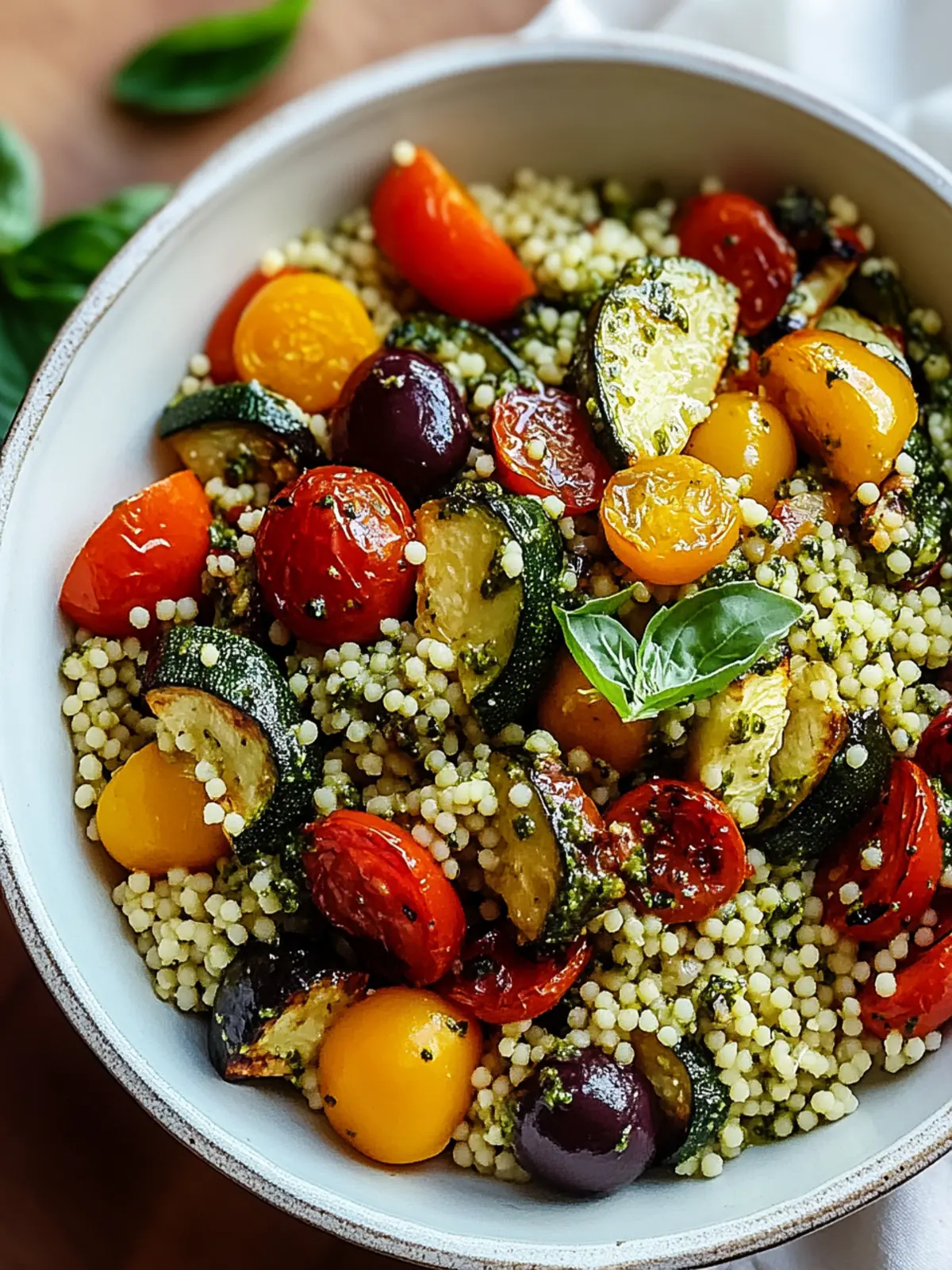 Roasted Veggie Pesto Couscous for a Flavorful Weeknight Feast 4 Roasted Veggie Pesto Couscous