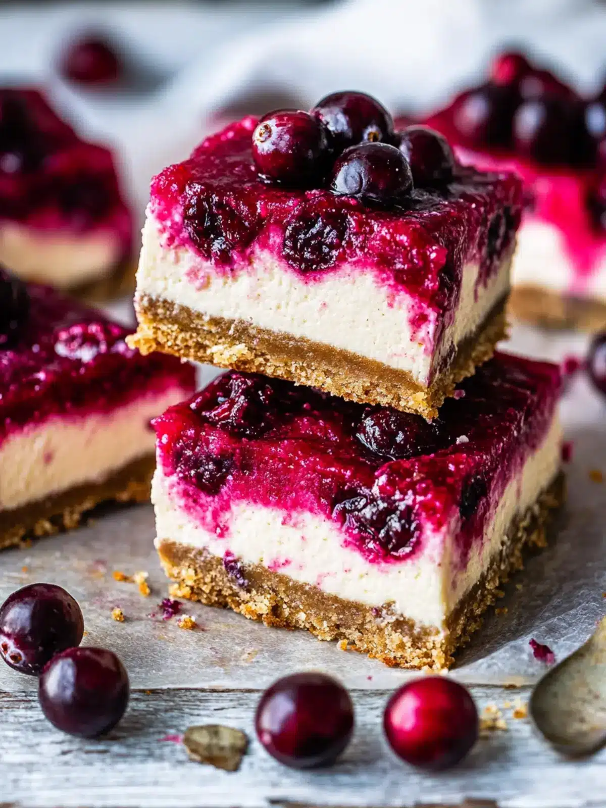 Vegan Cranberry Cheesecake Bars You'll Absolutely Love 3 Vegan cranberry cheesecake bars