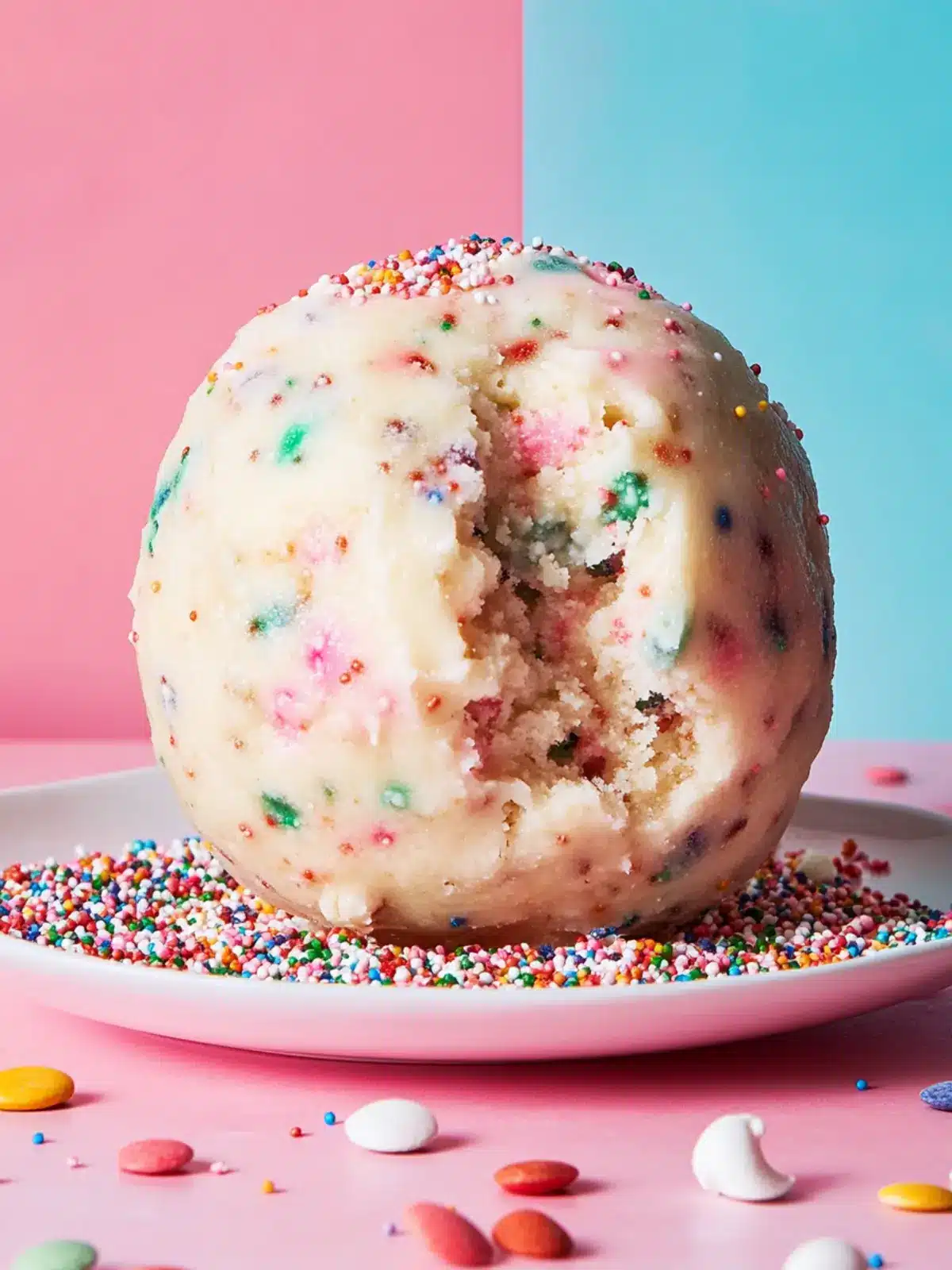Irresistible Confetti Cookie Dough Ball for Celebration Fun 3 Confetti Cookie Dough Ball