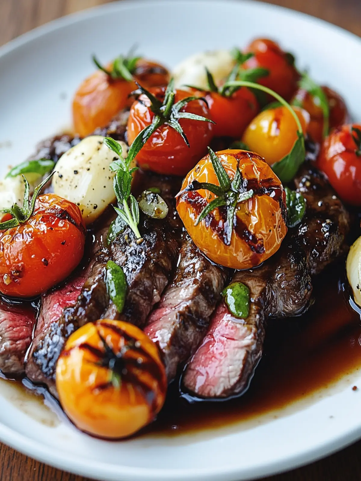 Irresistible Balsamic-Glazed Steak with Heirloom Tomatoes 3 Balsamic-Glazed Steak with Heirloom Tomatoes