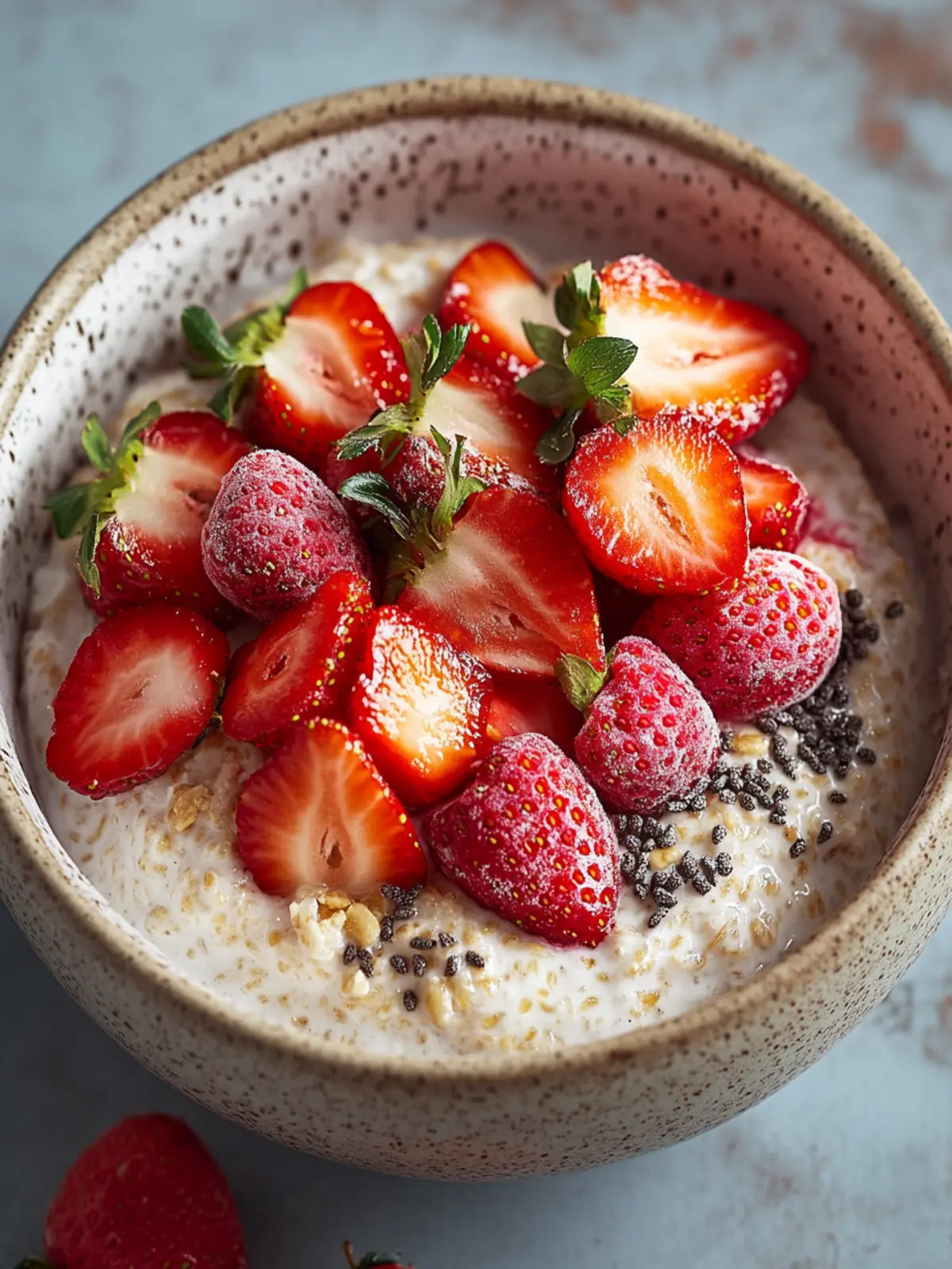 Strawberries and Cream Porridge for a Cozy Morning Boost 2 Strawberries and Cream Porridge