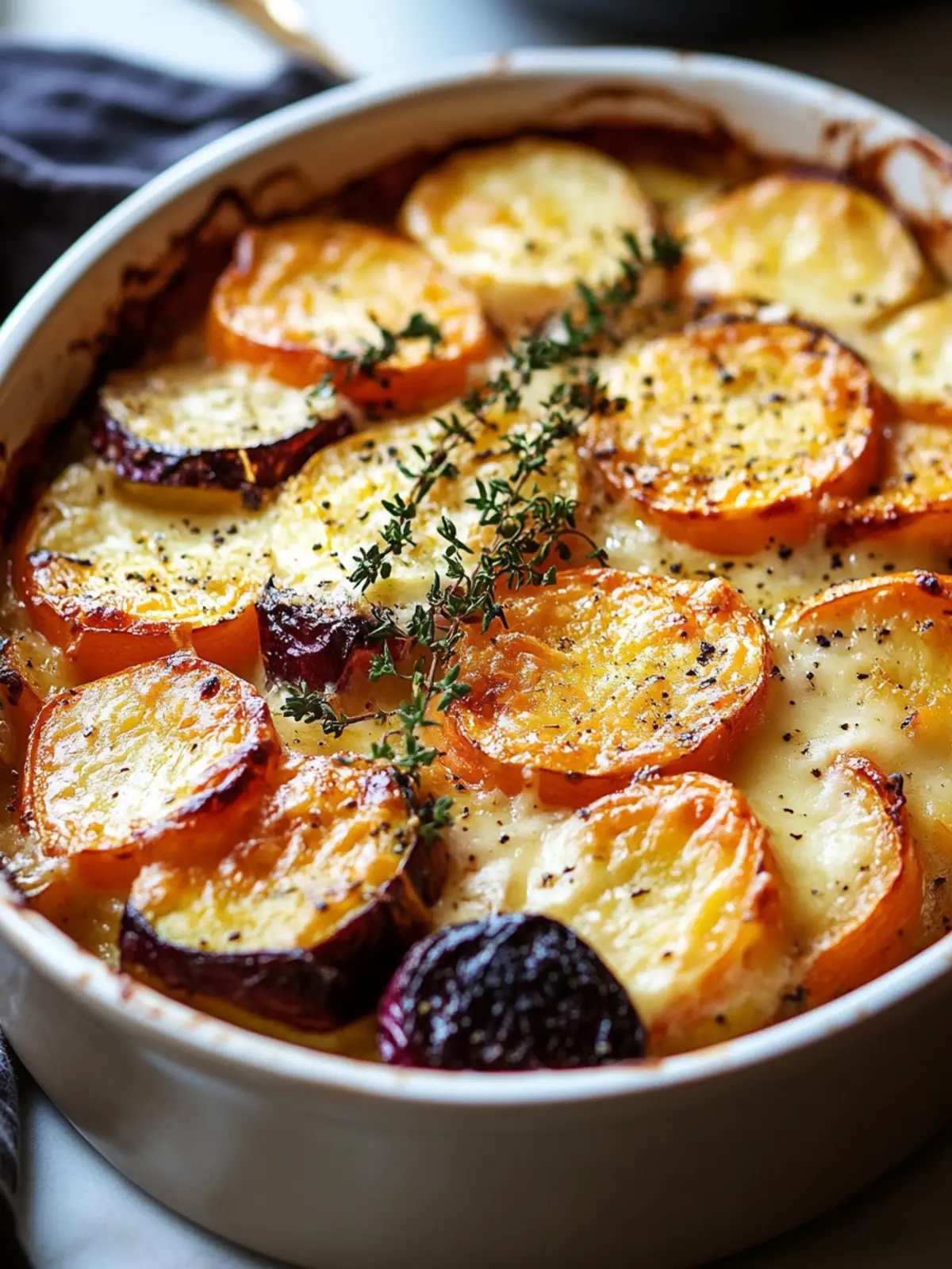 Cheesy Root Vegetable Gratin: Cozy Comfort Food Delight 3 Cheesy Root Vegetable Gratin