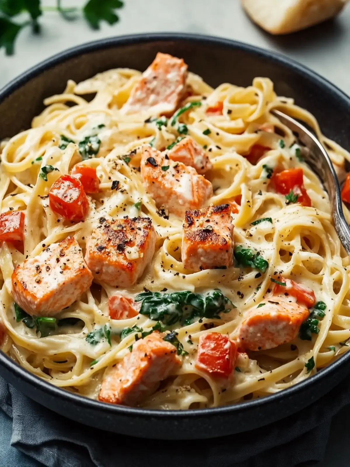 Savory Creamy One Pot Salmon Pasta for Effortless Dinners 4 Creamy One Pot Salmon Pasta