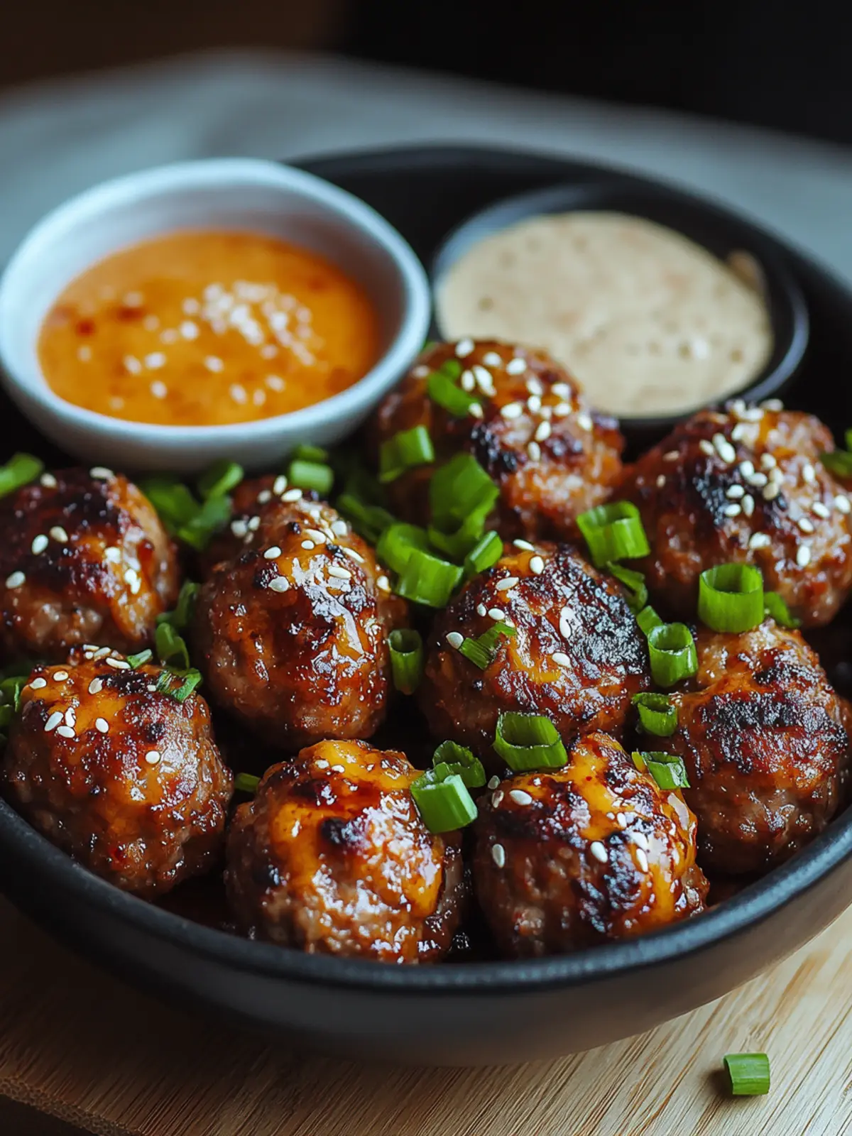 Korean BBQ Meatballs with Spicy Mayo Dip for Flavor Lovers 2 Korean BBQ Meatballs with Spicy Mayo Dip