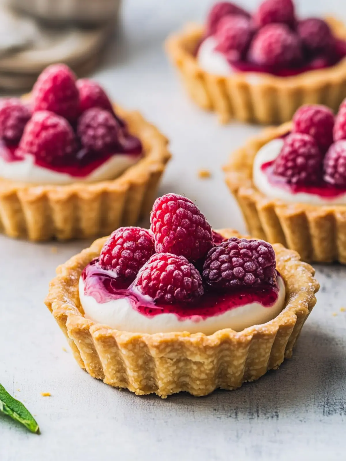 Vegan Raspberry Curd Tarts with Crisp Gluten-Free Crusts 4 Vegan raspberry curd tarts