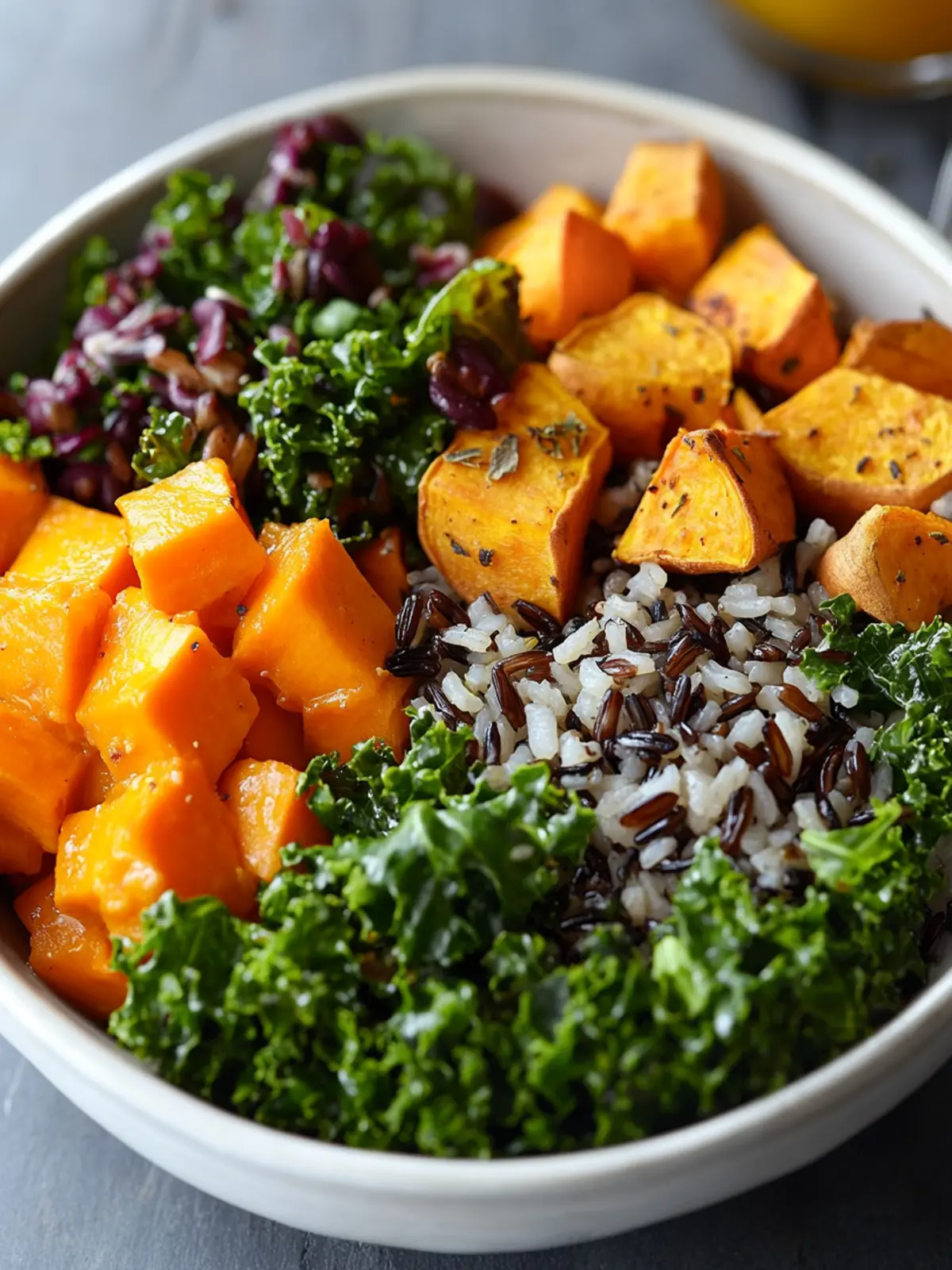 Kale & Sweet Potato Wild Rice Bowl for a Cozy, Nutritious Meal 3 Kale & Sweet Potato Wild Rice Bowl
