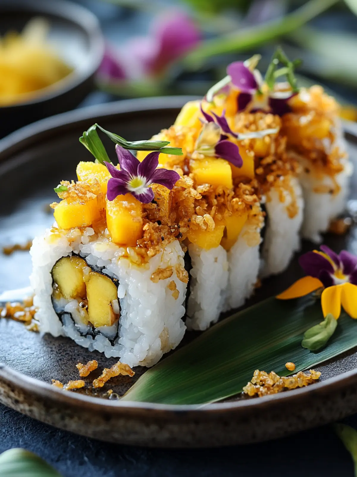 Swicy Mango Crispy Rice Sushi: A Sweet Crunchy Surprise 3 Swicy Mango Crispy Rice Sushi