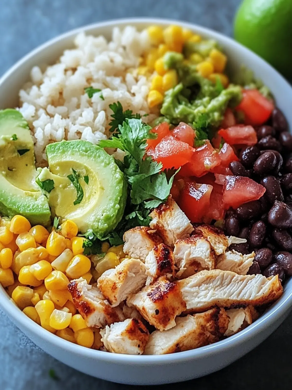 Easy Low-Calorie Chicken Burrito Bowl Bursting with Flavor 3 Easy Low-Calorie Chicken Burrito Bowl