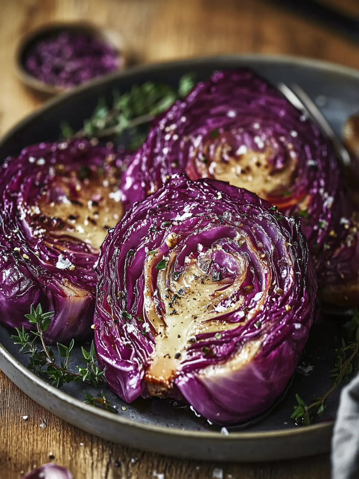 Vibrant Roasted Red Cabbage Steaks Your New Favorite Side Dish 4 Roasted Red Cabbage Steaks