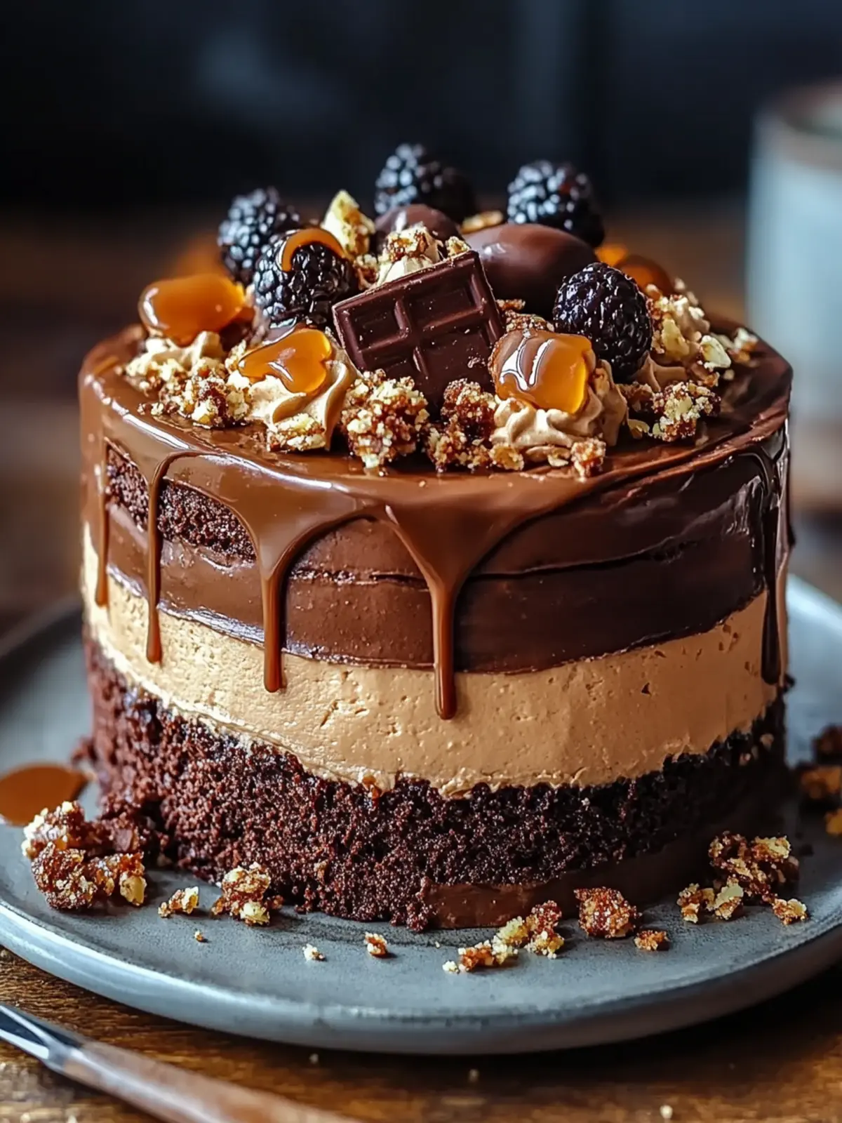 Irresistible Chocolate Caramel Toffee Crunch Cake Recipe 2 Chocolate Caramel Toffee Crunch Cake