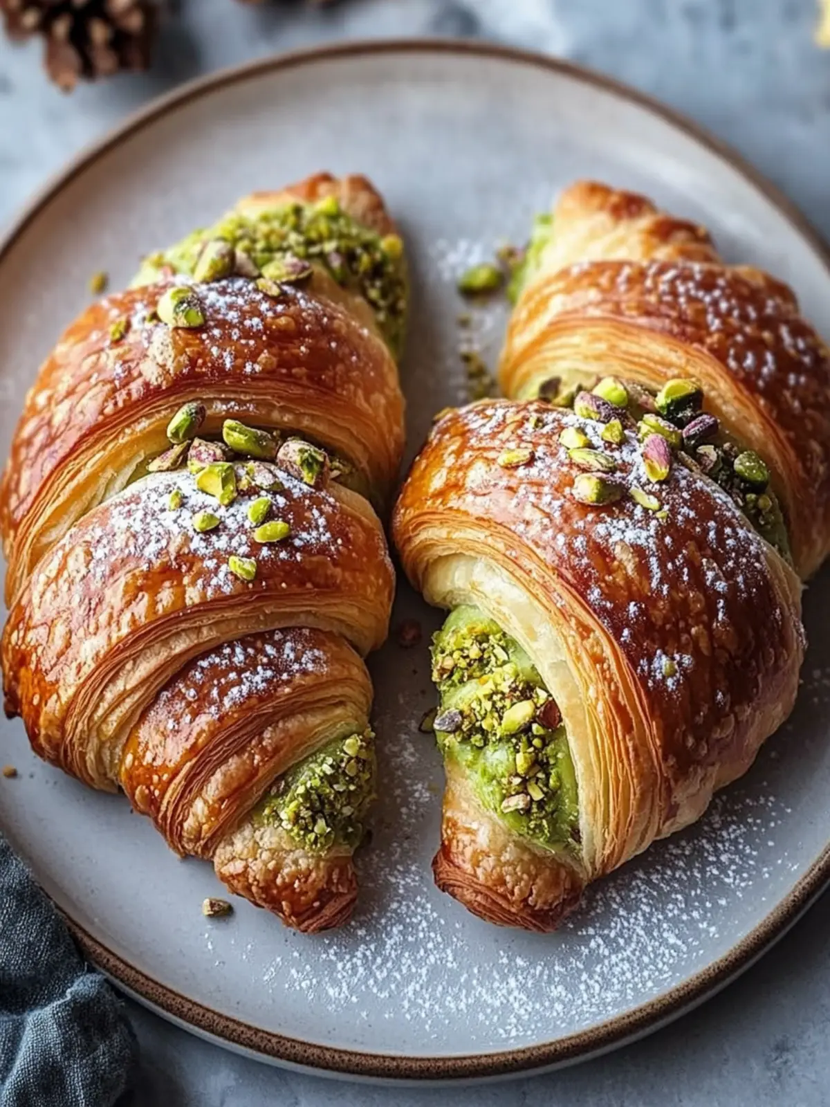 Golden Pistachio Croissants: Your New Favorite Breakfast Treat 2 Golden Pistachio Croissants