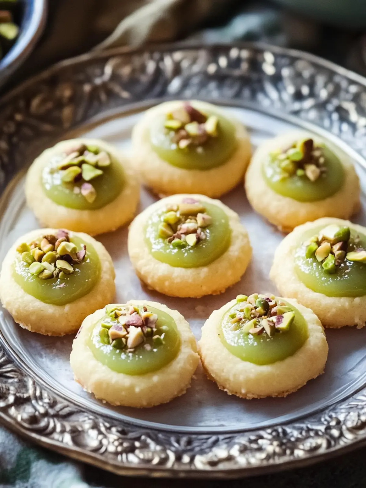 Pistachio Thumbprint Cookies with Irresistible Jam Fillings 3 Pistachio Thumbprint Cookies