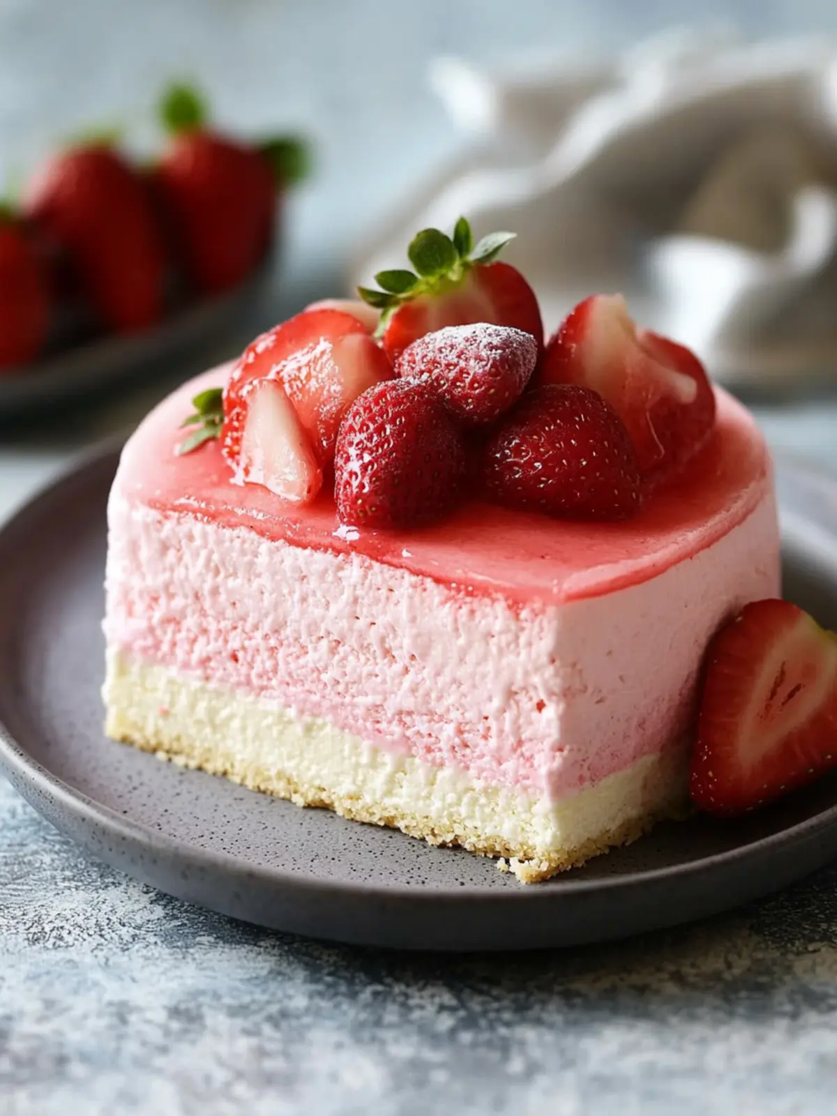Delicious Strawberry Mousse Cake That Melts in Your Mouth 4 Strawberry Mousse Cake
