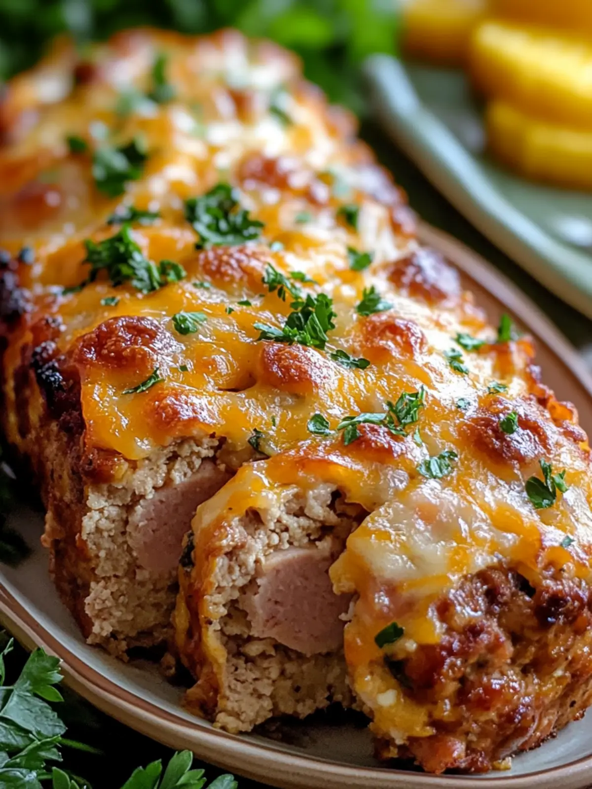 Ham and Mild Cheddar Chicken Meatloaf for Comfort Food Lovers 2 Ham and Mild Cheddar Chicken Meatloaf