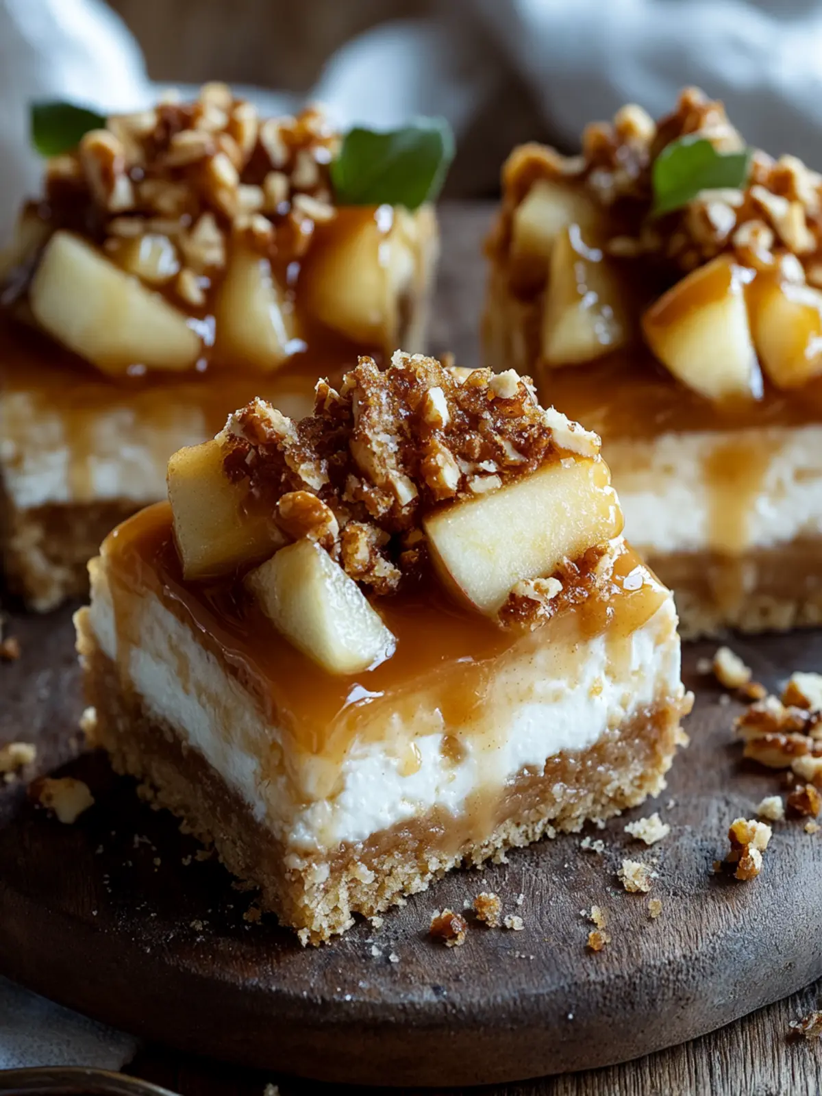 Indulge in Silky Caramel Apple Cheesecake Bars Today 2 Caramel Apple Cheesecake Bars