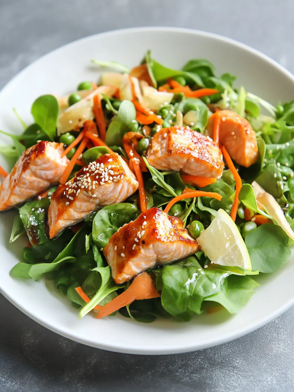 Savory Sesame Ginger Salmon Salad for a Quick Healthy Meal 3 Sesame Ginger Salmon Salad