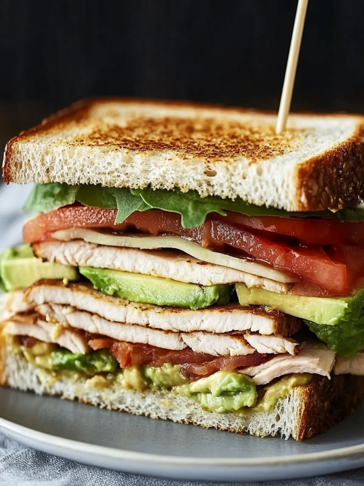 Savory Turkey Avocado Club Sandwich for Quick Healthy Lunch 3 Turkey Avocado Club Sandwich