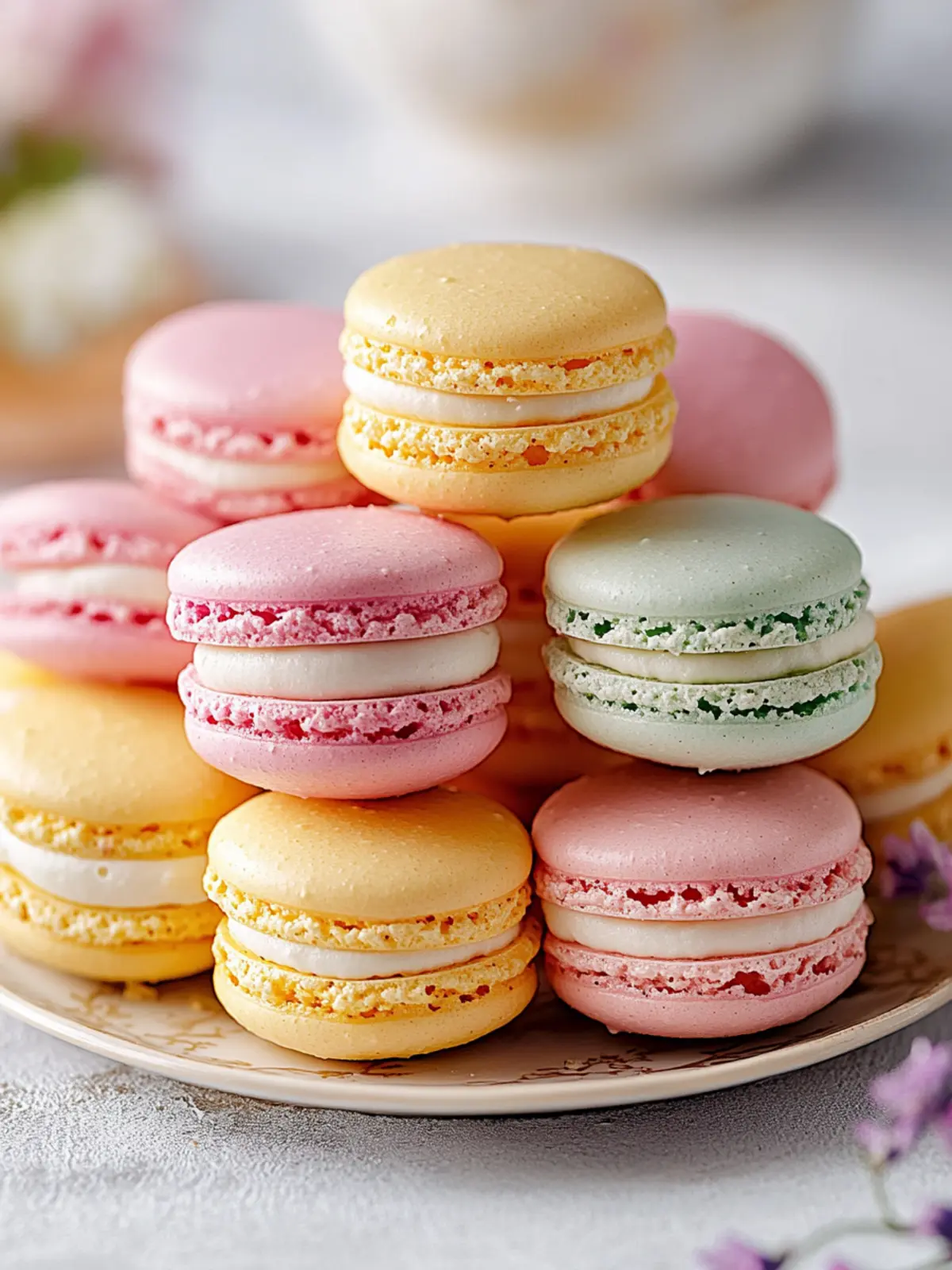 Master Perfect French Macarons with Creamy Buttercream Bliss 4 French Macarons