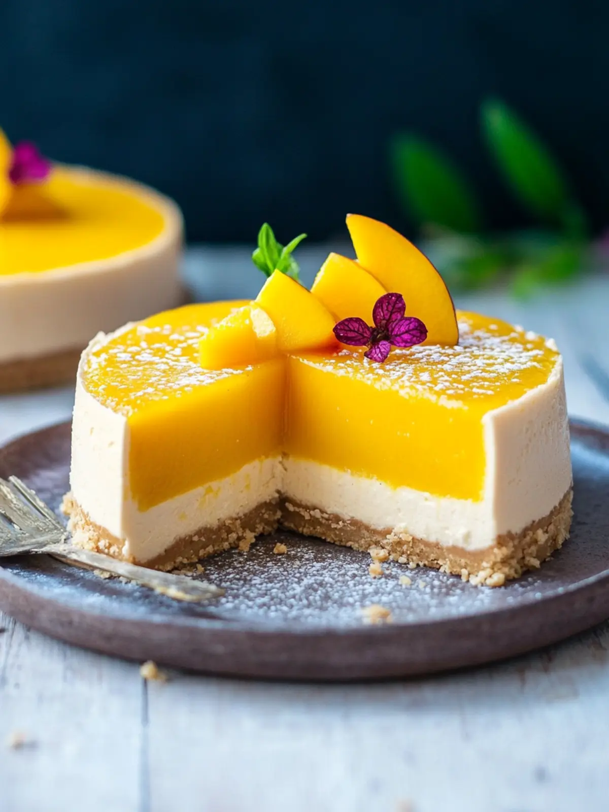 Delightfully Creamy Vegan Mango and Ginger Cheesecake Recipe 4 Vegan Mango and Ginger Cheesecake