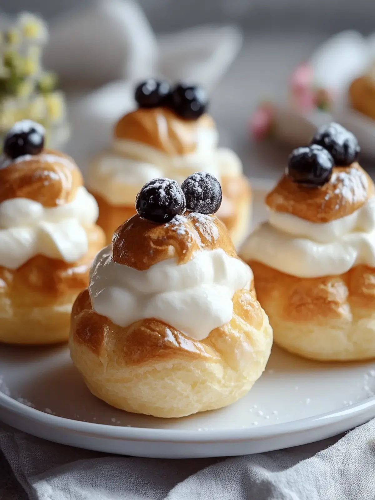 Decadent Vanilla Pudding Choux Cups for Sweet Celebrations 3 Vanilla Pudding Choux Cups
