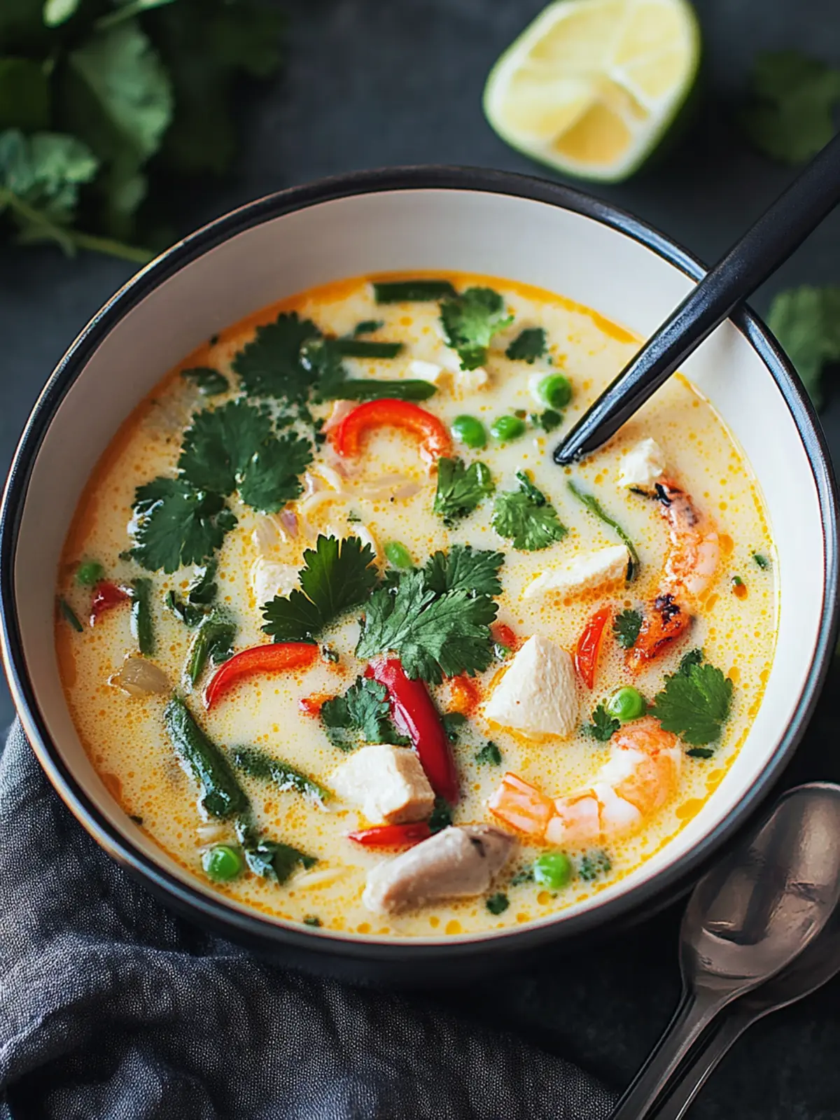 Creamy Tom Kha Soup: A Soul-Warming Thai Comfort Bowl 2 Tom Kha Soup