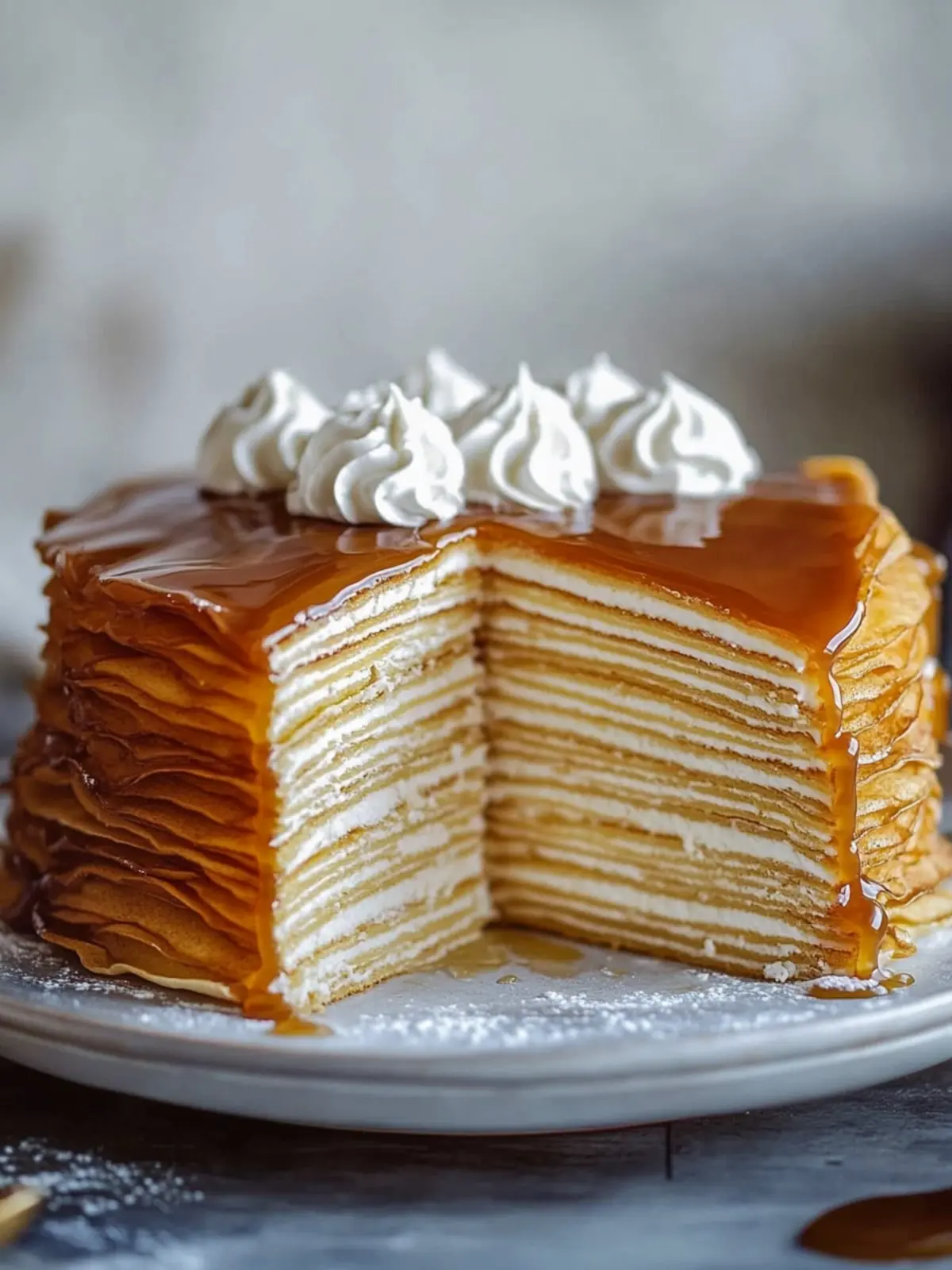 Decadent Caramel Vanilla Mille-Crepe Cake to Wow Your Guests 2 Caramel Vanilla Mille-Crepe Cake
