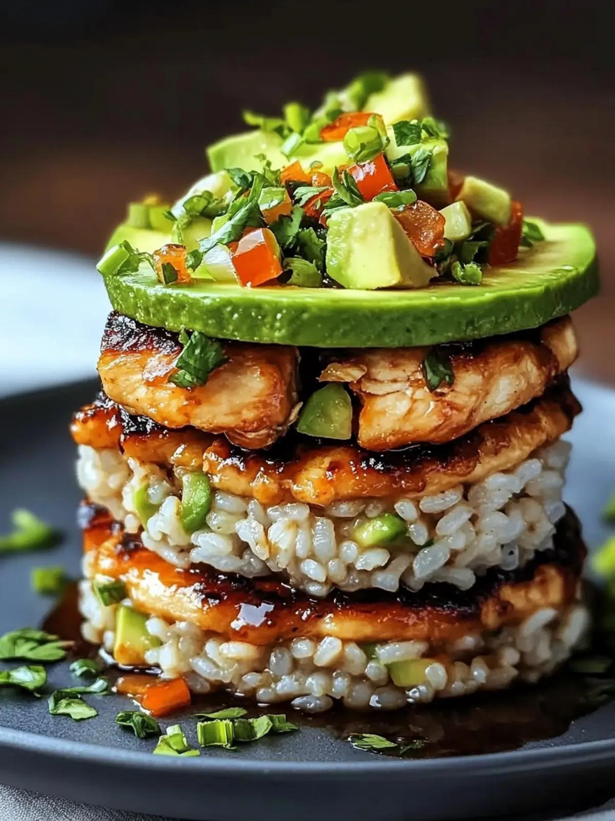 Delicious Honey Lime Chicken & Avocado Rice Stack Recipe 3 Honey Lime Chicken & Avocado Rice Stack