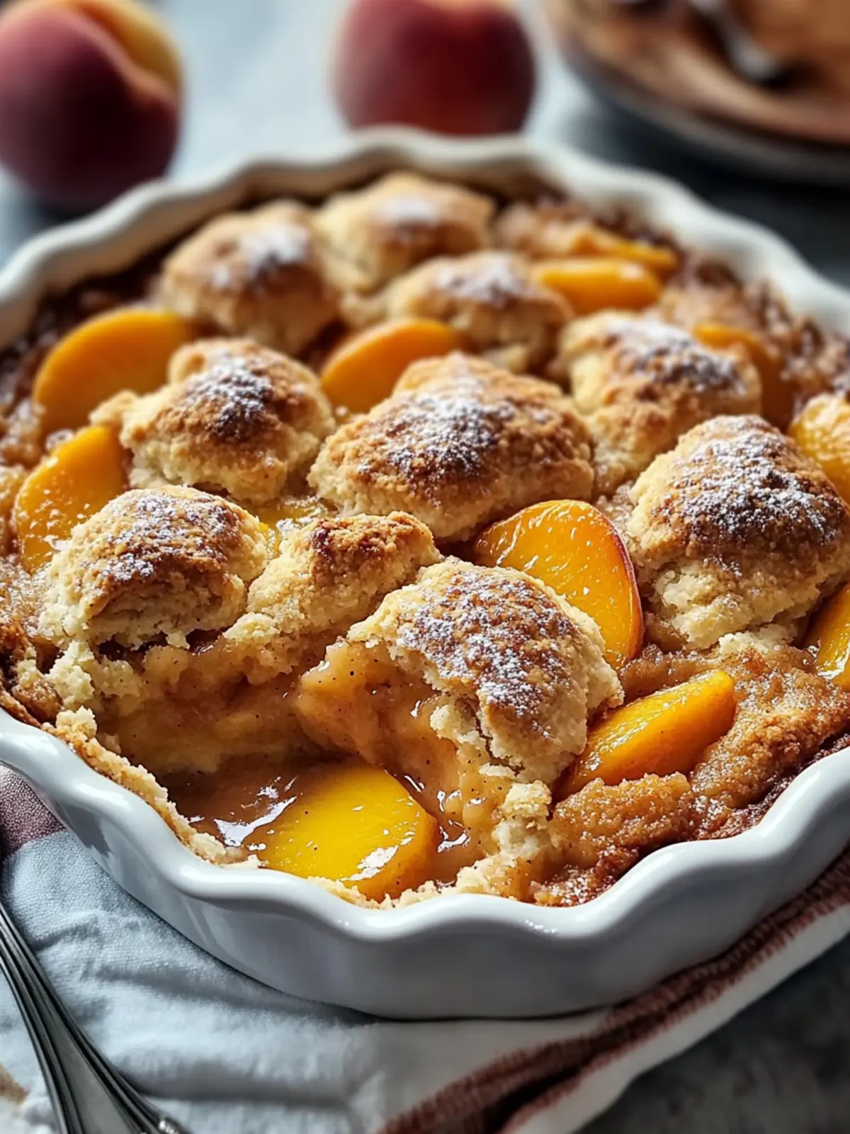 Double Crust Brown Butter Peach Cobbler for Summer Bliss 4 Double Crust Brown Butter Peach Cobbler