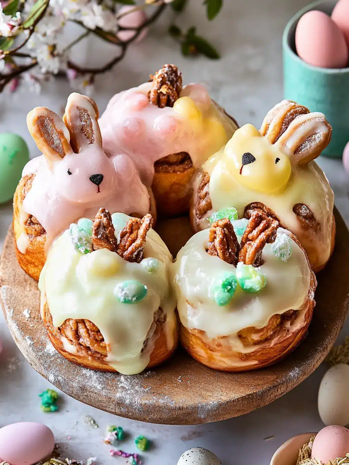 Delicious Easter Bunny Cinnamon Rolls for a Fun Brunch Treat 3 Easter Bunny Cinnamon Rolls