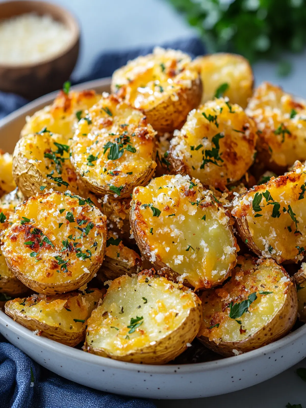 Crispy Cheesy Garlic Roasted Potatoes for Ultimate Comfort Meals 4 Crispy Cheesy Garlic Roasted Potatoes