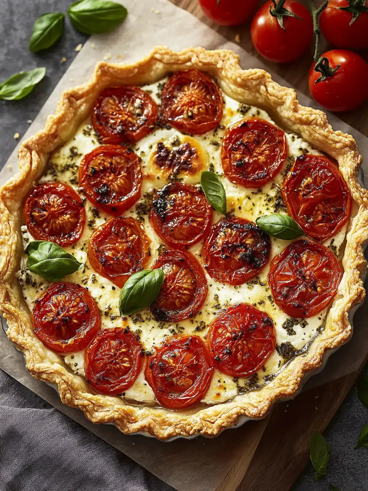 Delicious Ricotta & Roasted Tomato Tart in Under 1 Hour 4 Ricotta & Roasted Tomato Tart