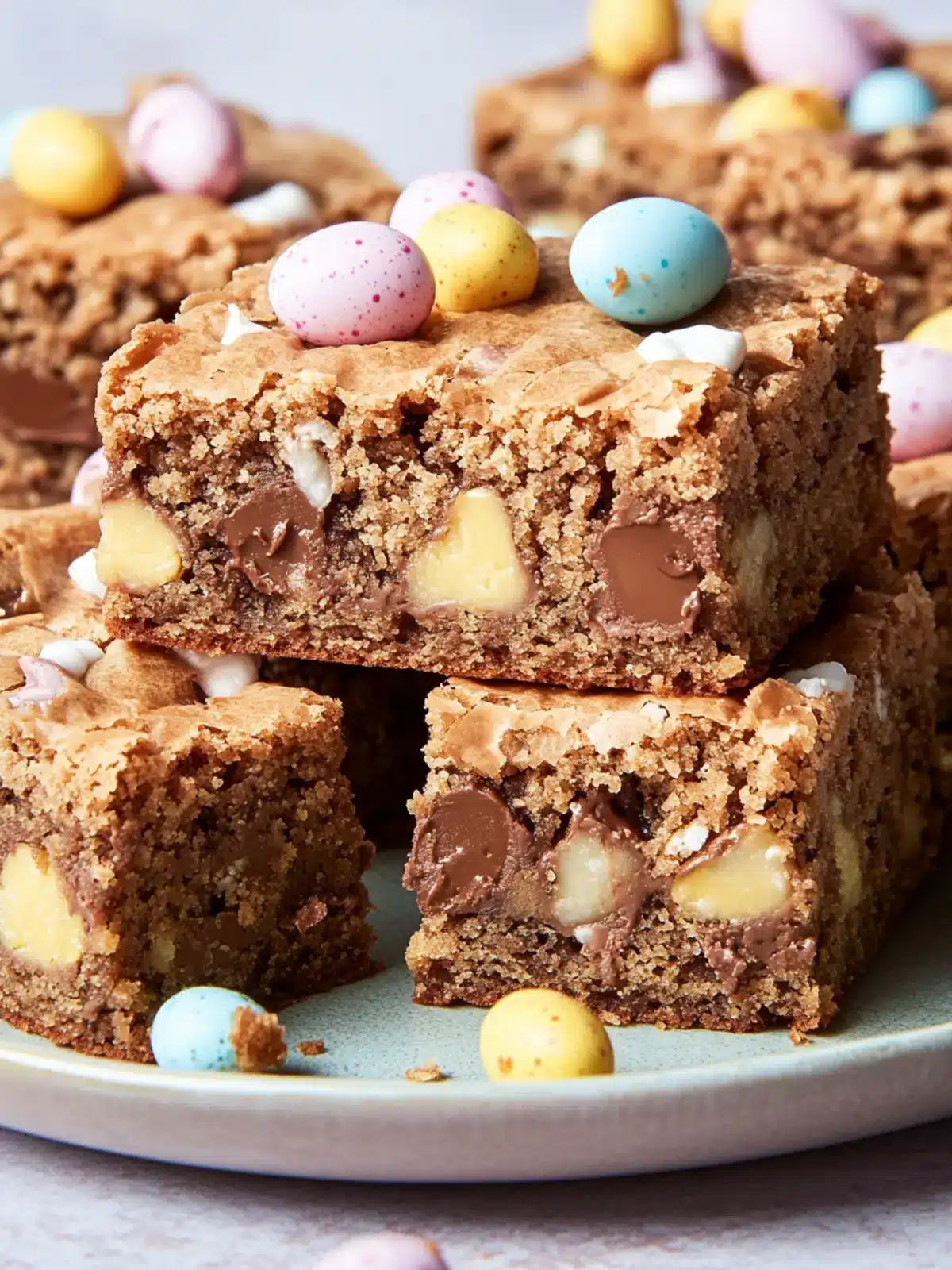 Mini Cadbury Easter Egg Blondies That Brighten Spring Celebrations 4 Mini Cadbury Easter Egg Blondies