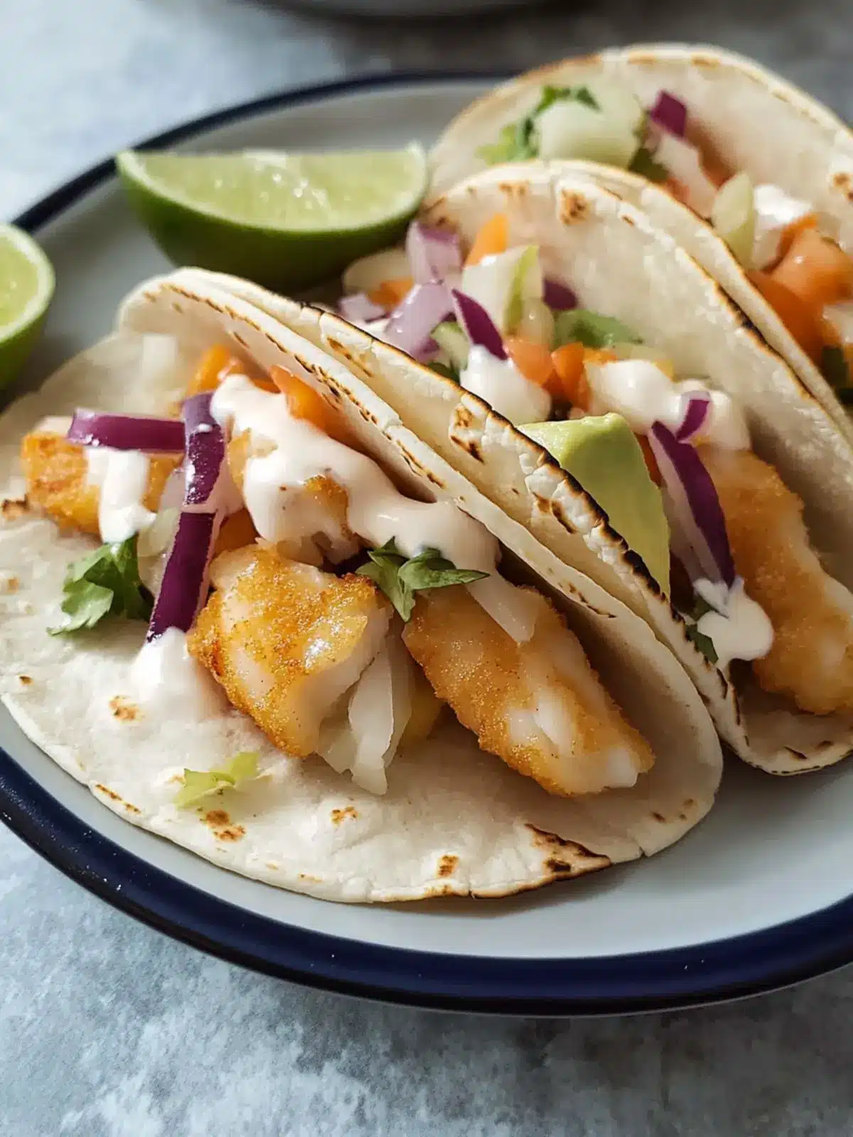 Irresistible Fish Tacos with Lime Crema for Taco Night Fun 2 Fish Tacos with Lime Crema