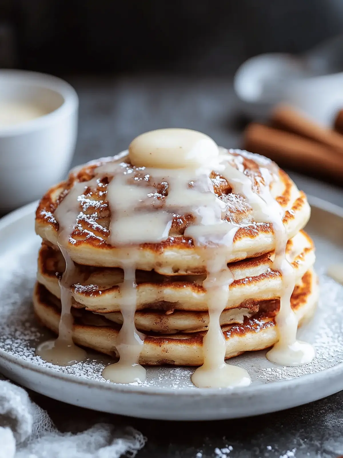 Fluffy Cinnamon Roll Pancakes that Make Mornings Magical 4 Fluffy Cinnamon Roll Pancakes