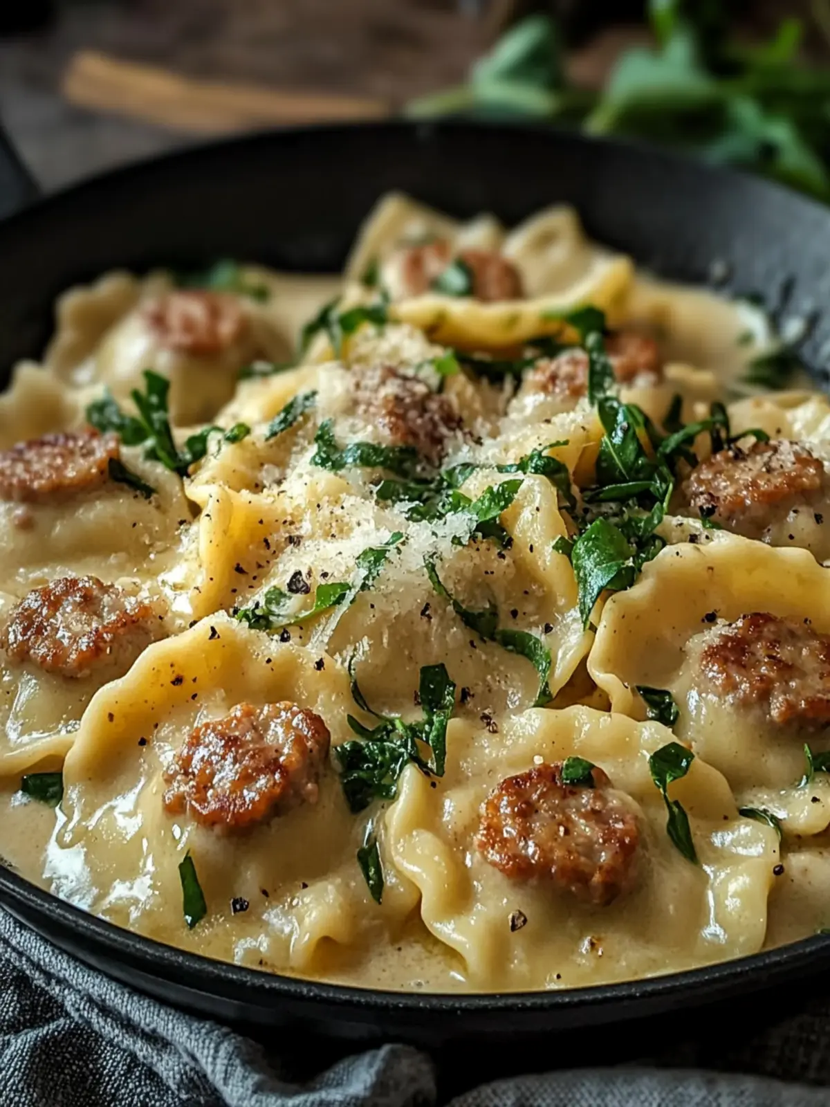 One-Pan Creamy Pierogi with Turkey Sausage for Cozy Nights 4 One-Pan Creamy Pierogi with Turkey Sausage