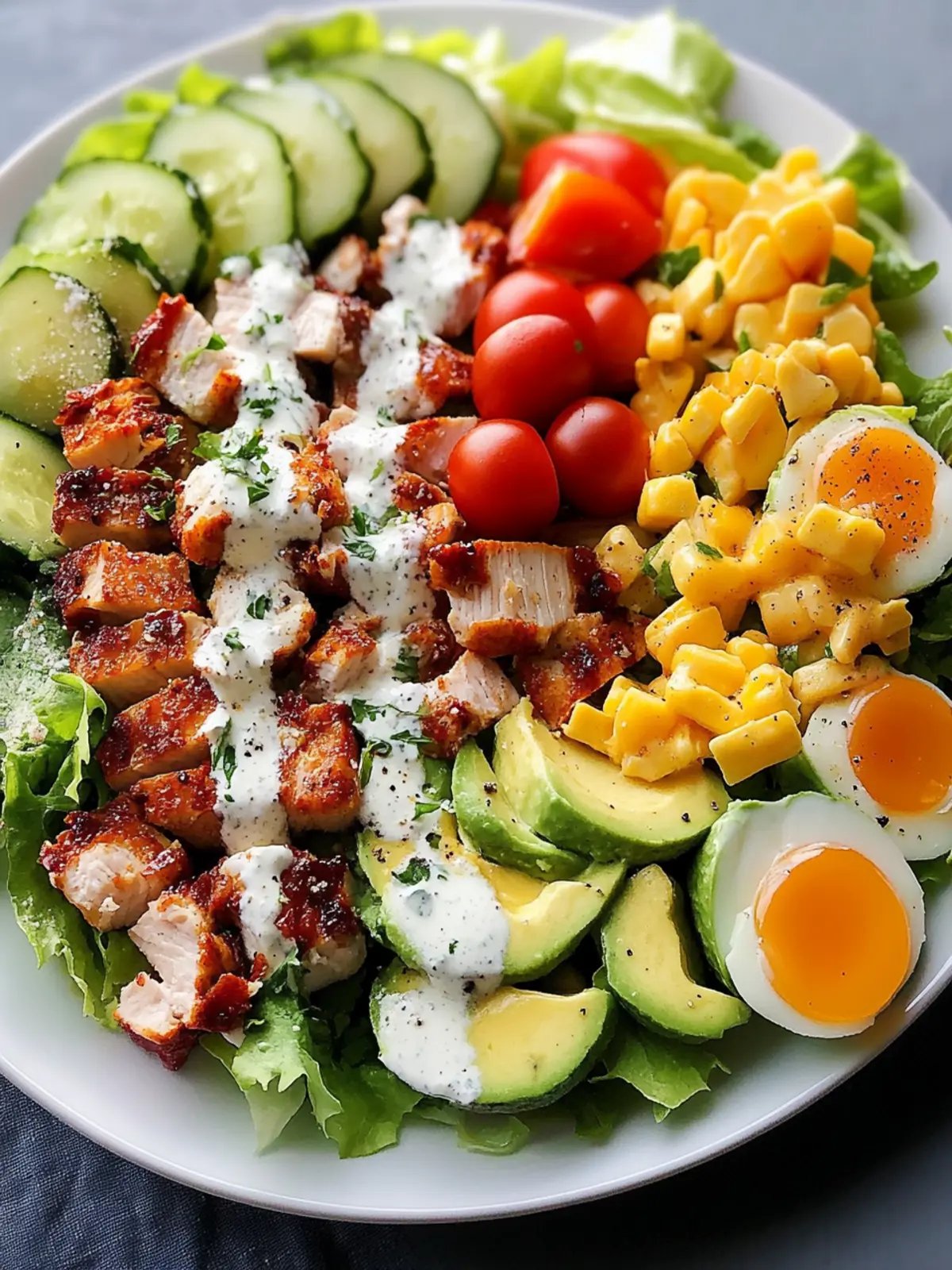 Ultimate Cobb Salad with Buttermilk Ranch Dressing Bliss 4 Cobb Salad with Buttermilk Ranch Dressing