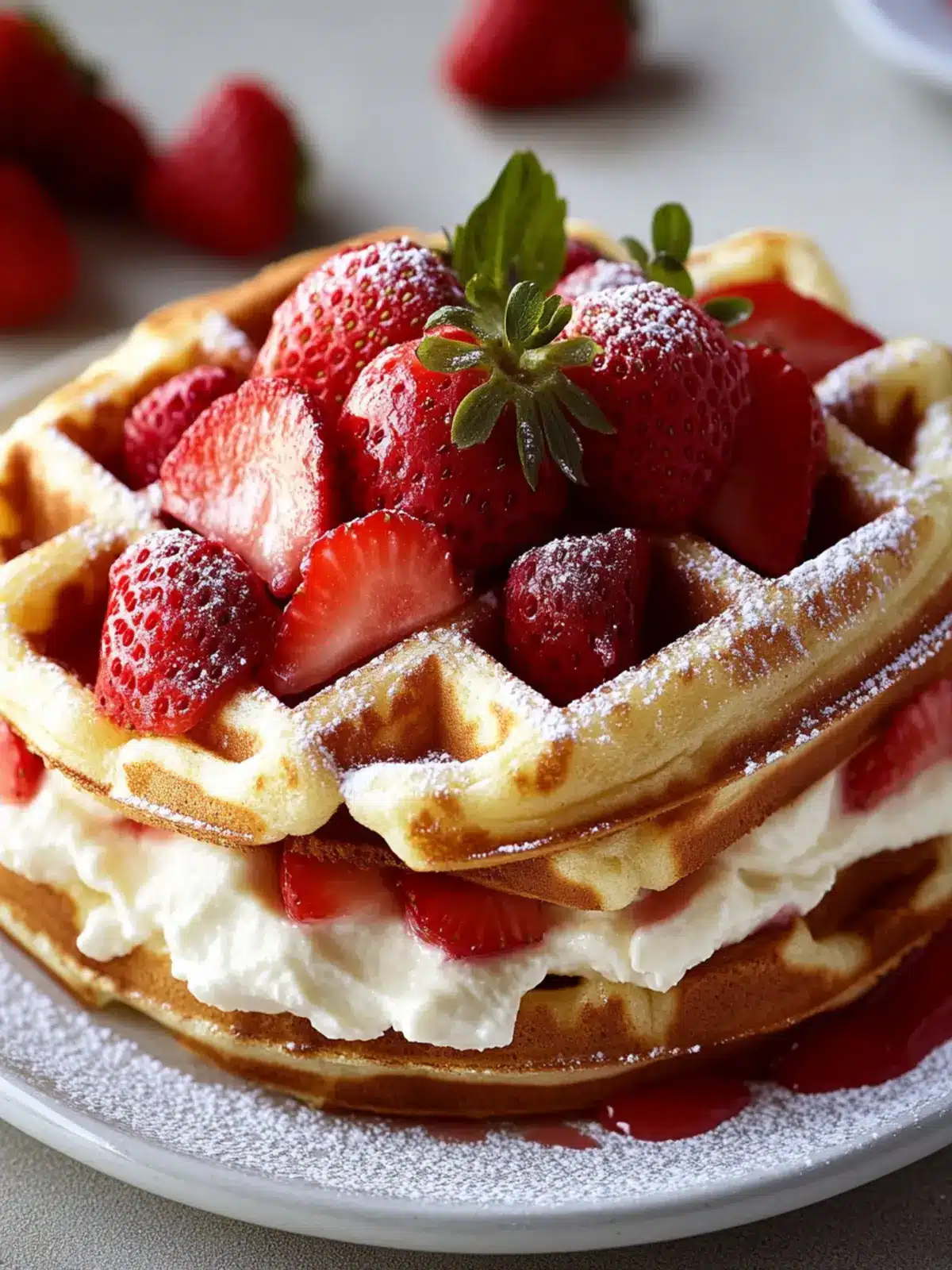 Strawberry Cheesecake Waffle Sandwiches Your New Favorite Treat 2 Strawberry Cheesecake Waffle Sandwiches
