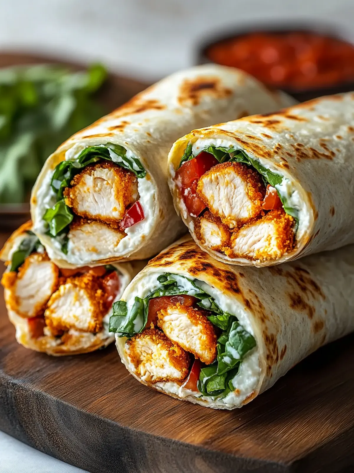 Crispy Air Fryer Chicken & Mozzarella Wraps in 25 Minutes 2 Crispy Air Fryer Chicken & Mozzarella Wraps: Quick & Easy Dinner