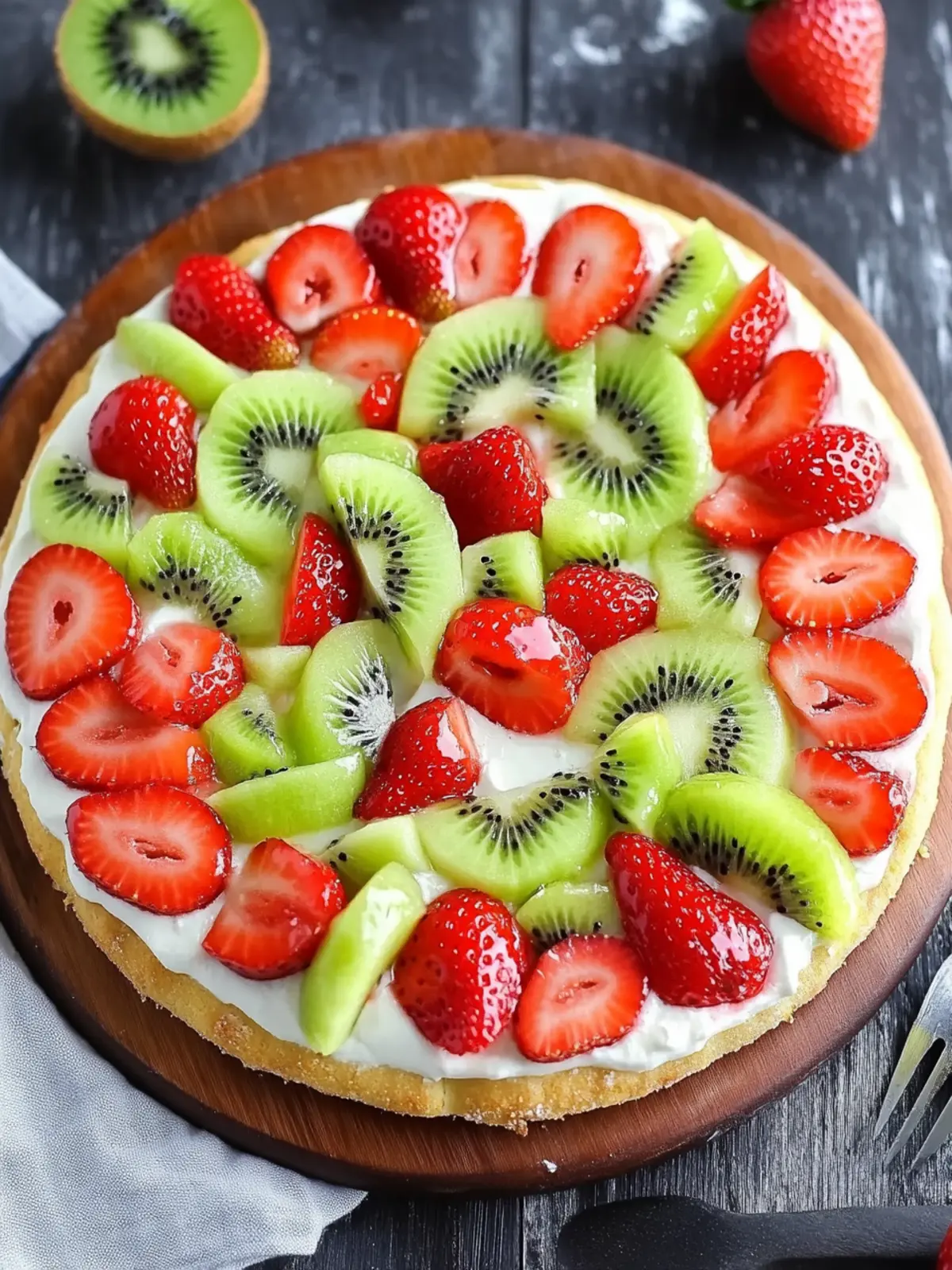 Strawberry Kiwi Fruit Pizza: A Colorful Summer Delight 4 Strawberry Kiwi Fruit Pizza