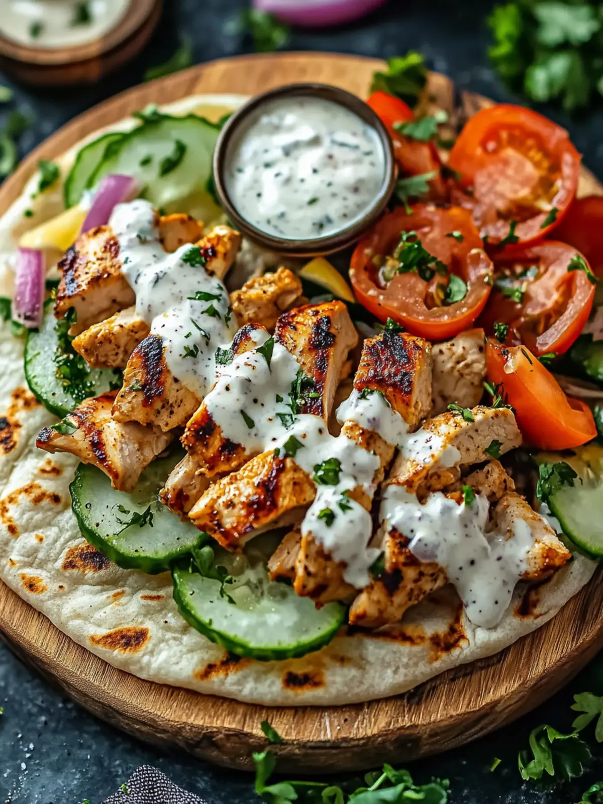 Savory Chicken Shawarma with Creamy Garlic Sauce in 40 Minutes 2 Chicken Shawarma with Creamy Garlic Sauce