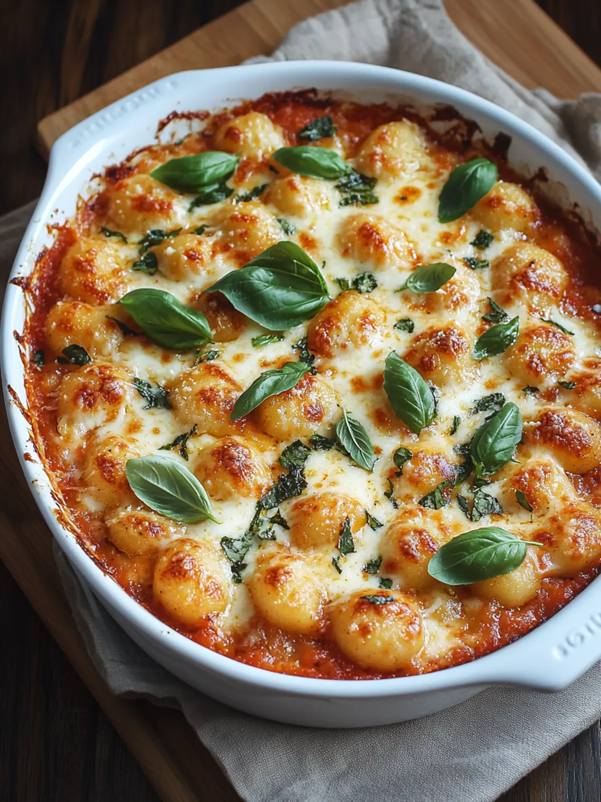 Baked Gnocchi with Tomato & Mozzarella: Comfort Food Bliss 2 Baked Gnocchi with Tomato & Mozzarella