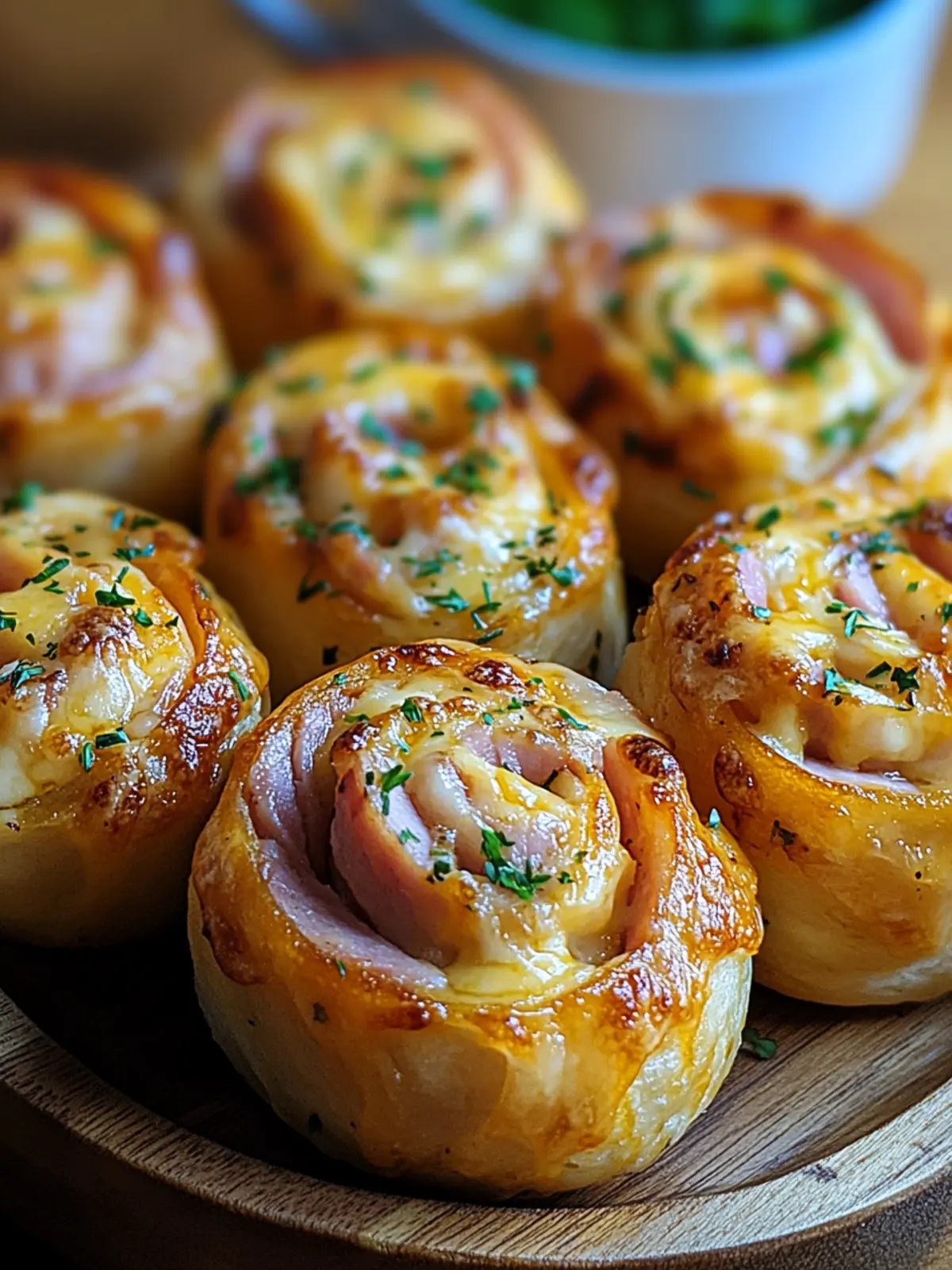 Baked Ham and Cheese Rolls with Sweet Honey Mustard Dip 3 Baked Ham and Cheese Rolls