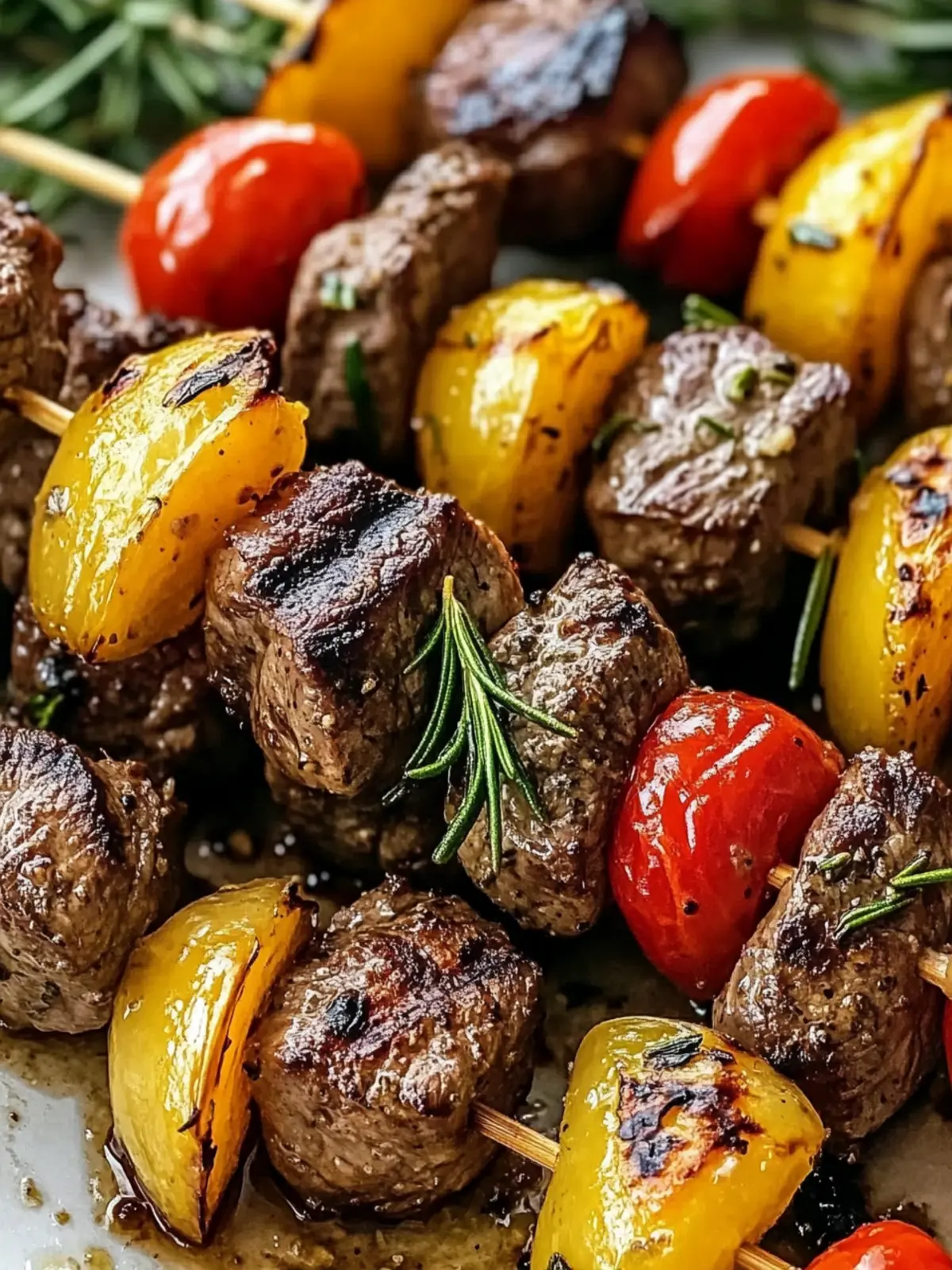 Delicious Easy Rosemary Garlic Steak Kebabs for Perfect Grilling 2 Easy Rosemary Garlic Steak Kebabs