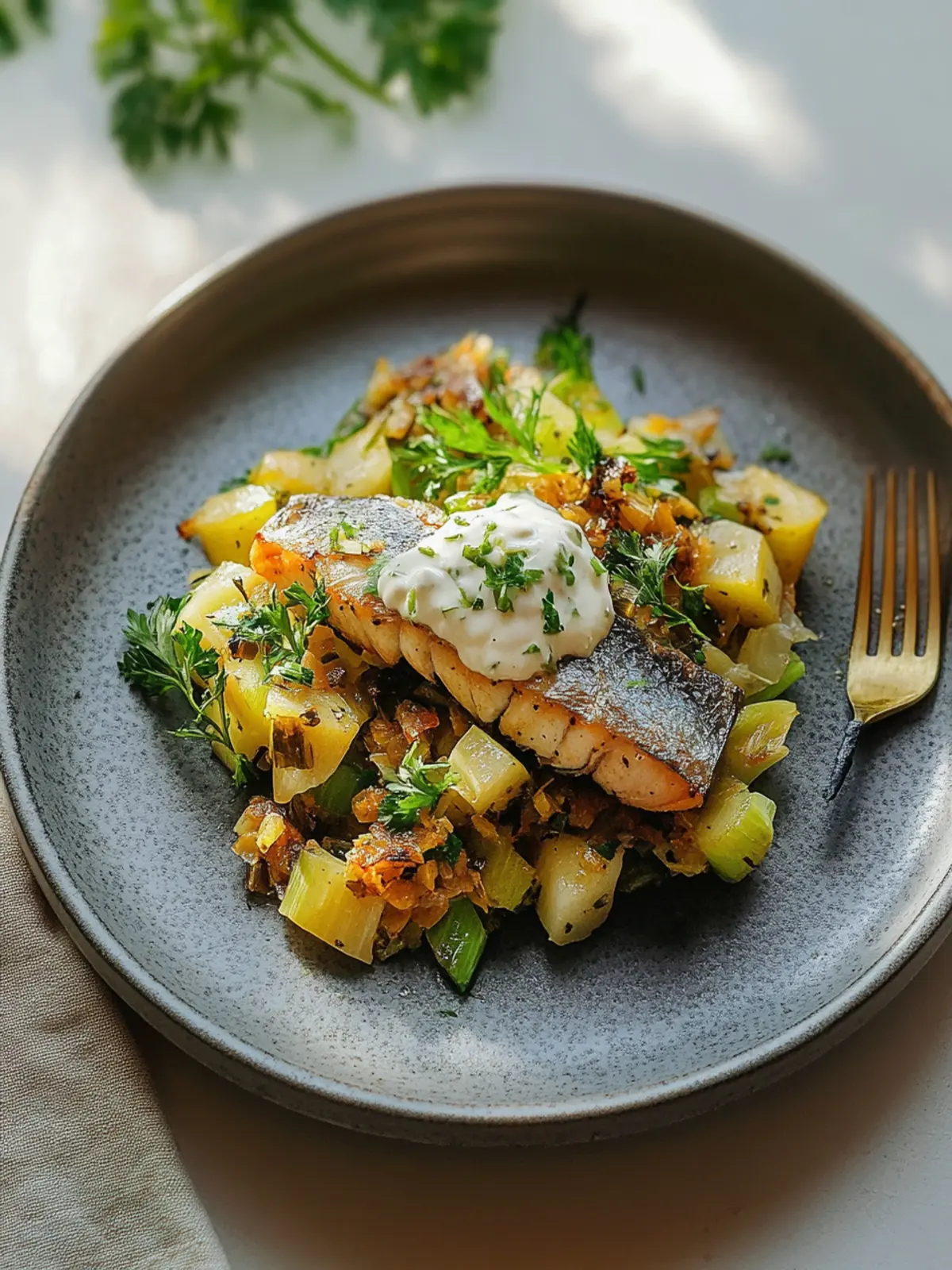 Smoked Mackerel & Leek Hash with Horseradish for Cozy Nights 2 Smoked mackerel & leek hash with horseradish